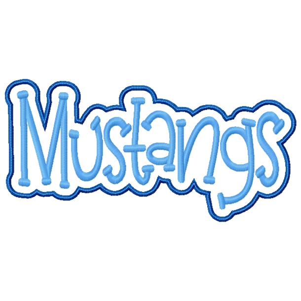 Mascots (MUSTANGS4) : Mustangs Applique